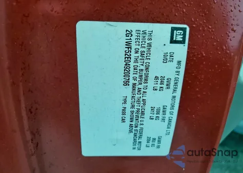 2004 Chevrolet Impala from USA, damaged, VIN 2G1WF52E049200766